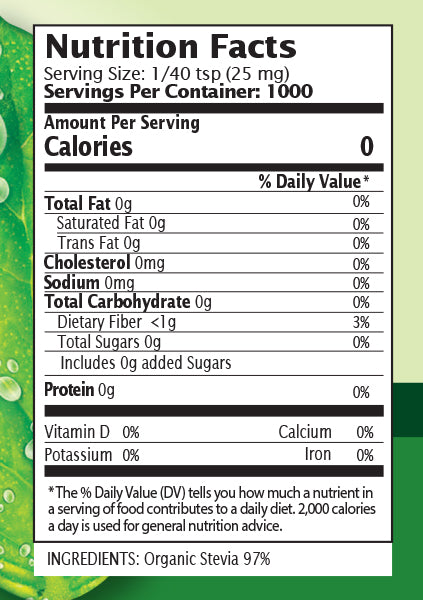 Stevia – Pure Stevia Extract – Shaker – 30g