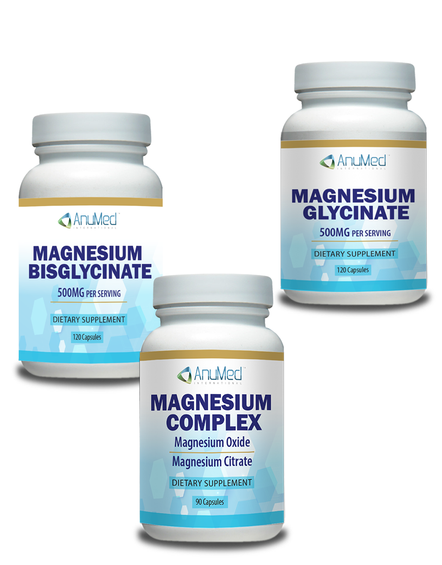 Magnesium 3 Pack - Magnesium Complex, Magnesium Glycinate, Magnesium Biglycinate