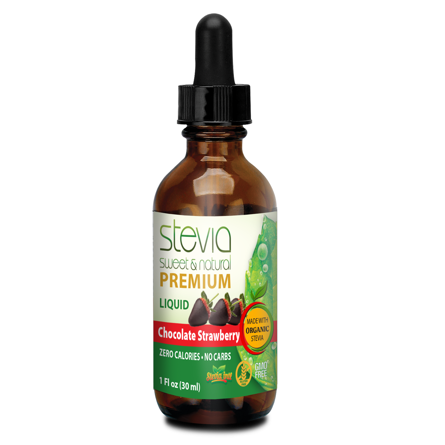 Chocolate Strawberry Stevia Liquid Drops - Zero Calories | Best All Natural Sugar Substitute