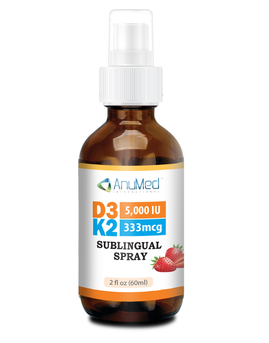 Vitamin D3+K2 5000IU Spray - StrawberryFlavor 2oz