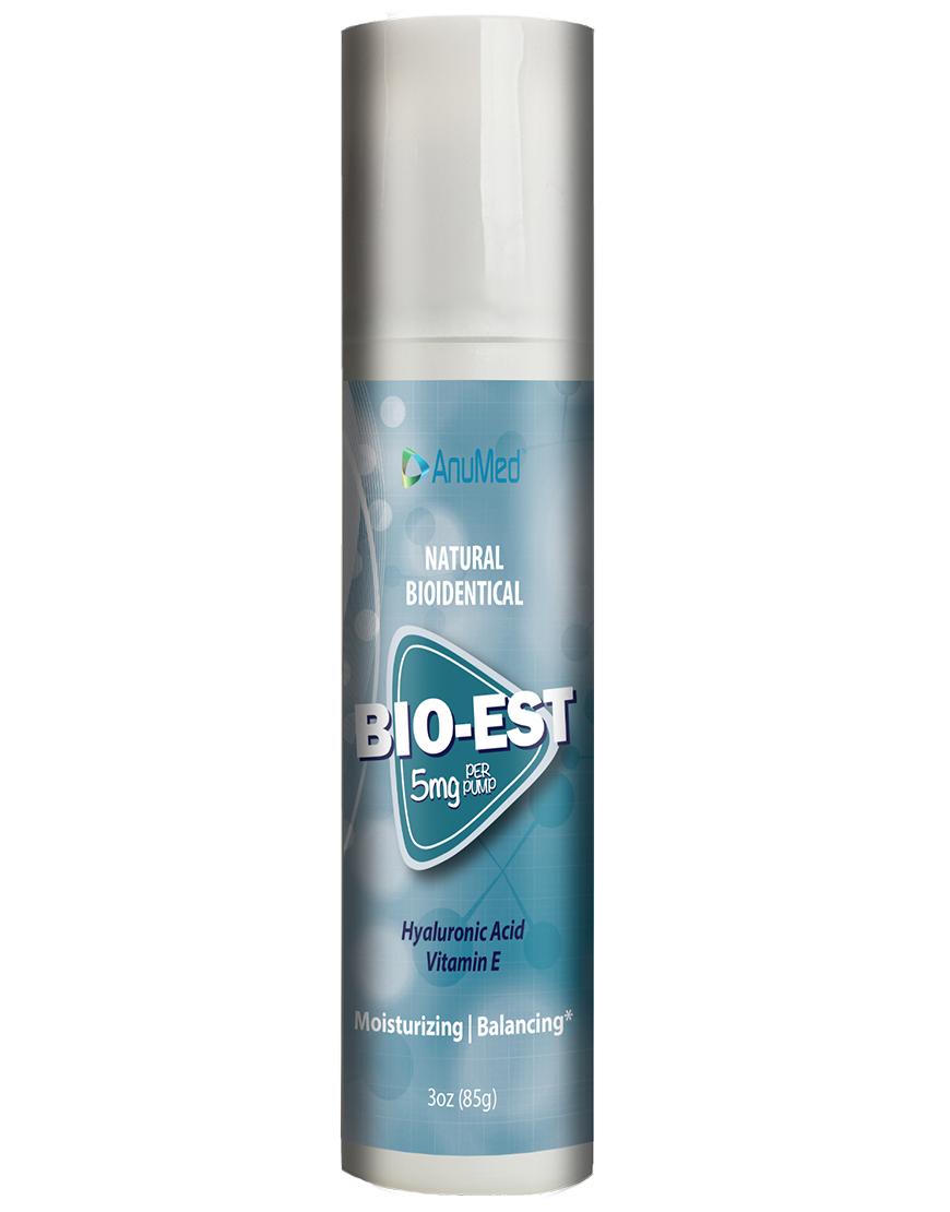 Natural Bio-identical BIO-EST 5mg Menopause Relief Cream with Hyaluronic Acid, Vitamin E, Essential Oils & Herbs, Shea Butter, Magnesium, Aloe Vera, Olive Oil, Non-GMO for Women