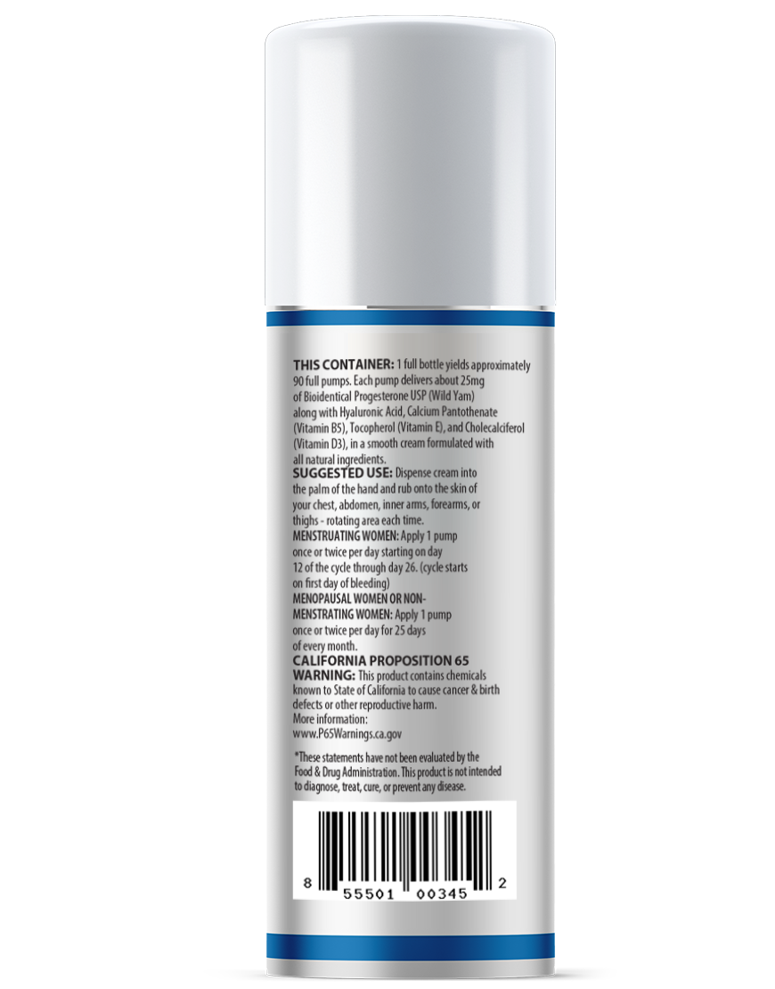 Natural Bioidentical Balance MAXX (Progesterone) Body Cream 25mg New Formula with Hyaluronic Acid + Vitamin E