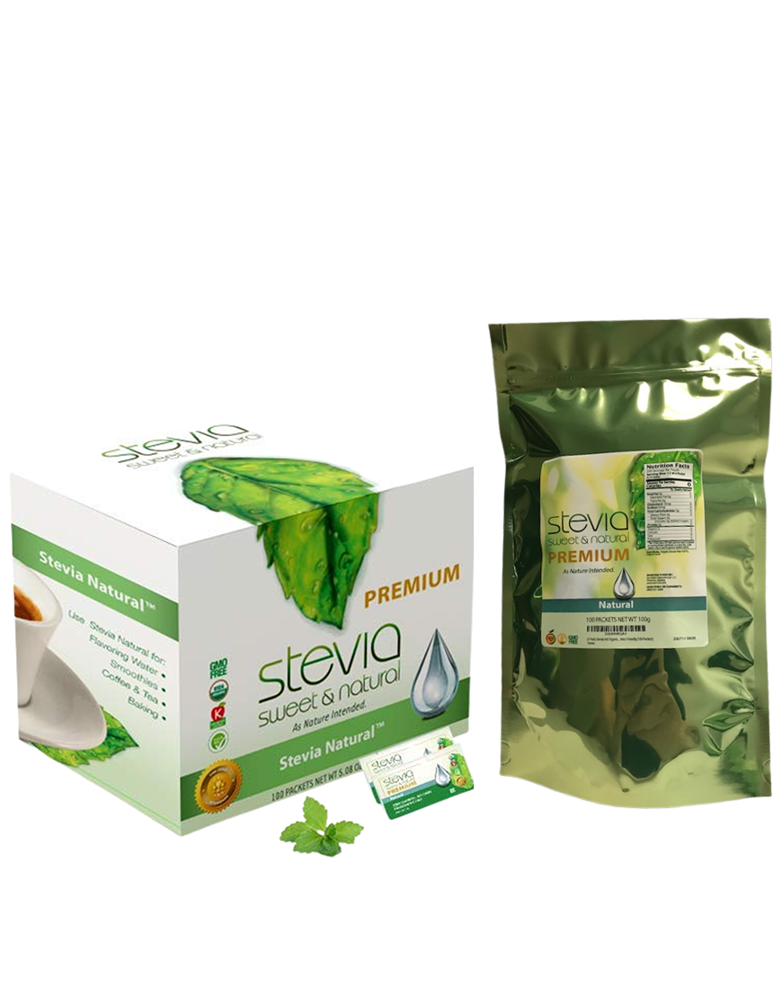 Anumed STEVIA POWER - Natural Flavor - 40 PACKETS | ORGANIC STEVIA LEAF SWEETENER 100% PURE EXTRACT | ALL NATURALLY Sweet|, 0 CALORIE, NON-GMO, DIABETIC & KETO FRIENDLY