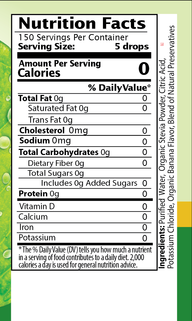 Banana Stevia Liquid Drops