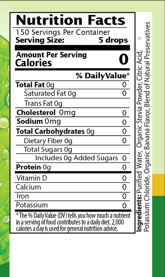 Banana Stevia Liquid Drops