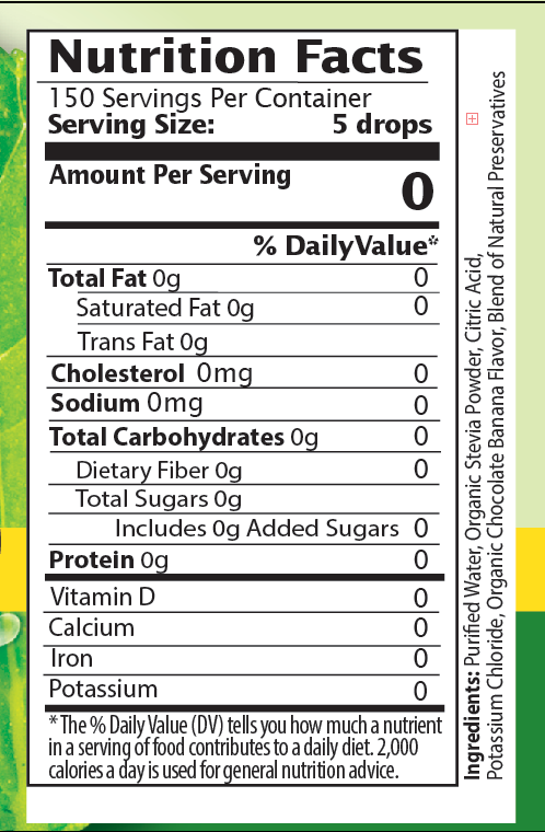 Chocolate Banana Stevia Liquid Drops