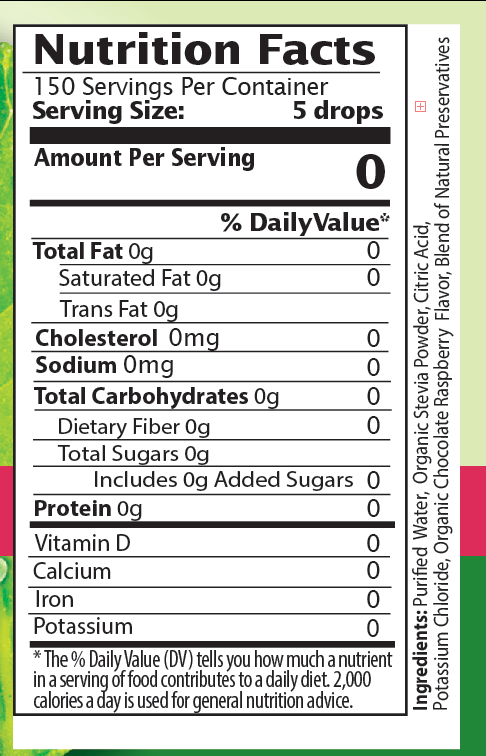Chocolate Raspberry Stevia Liquid Drops