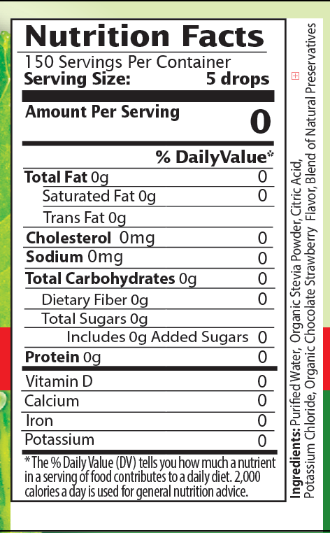 Chocolate Strawberry Stevia Liquid Drops