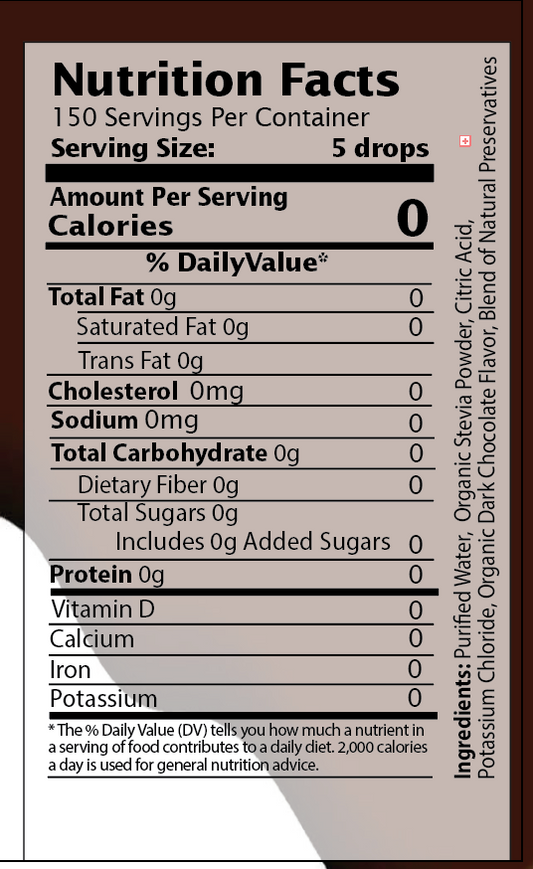 Dark Chocolate Premium Stevia Liquid Drops