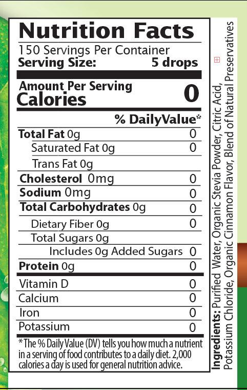 Cinnamon Stevia Drops Liquid Drops