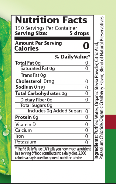 Cranberry Stevia Liquid Drops