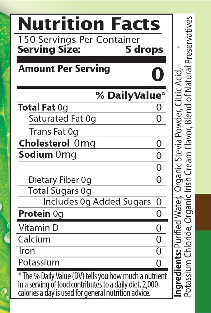 Irish Cream Stevia Liquid Drops