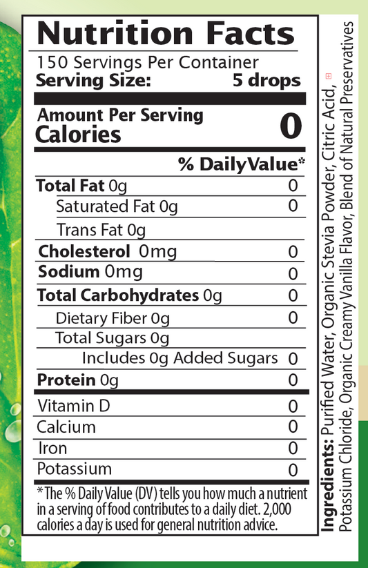 Creamy Vanilla Stevia Liquid Drops