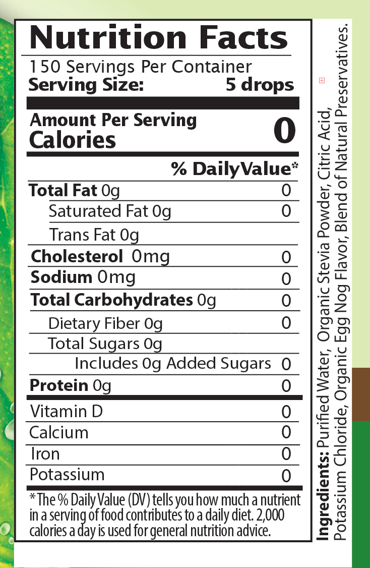 Egg Nog Stevia Liquid Drops