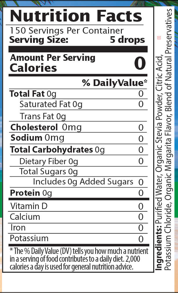 Margarita Stevia Liquid Drops - Zero Calories | Best All Natural Sugar Substitute