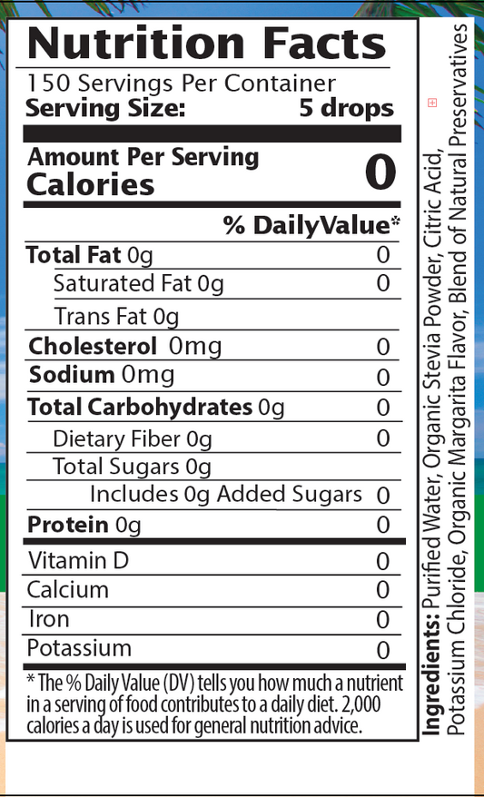 Margarita Stevia Liquid Drops - Zero Calories | Best All Natural Sugar Substitute