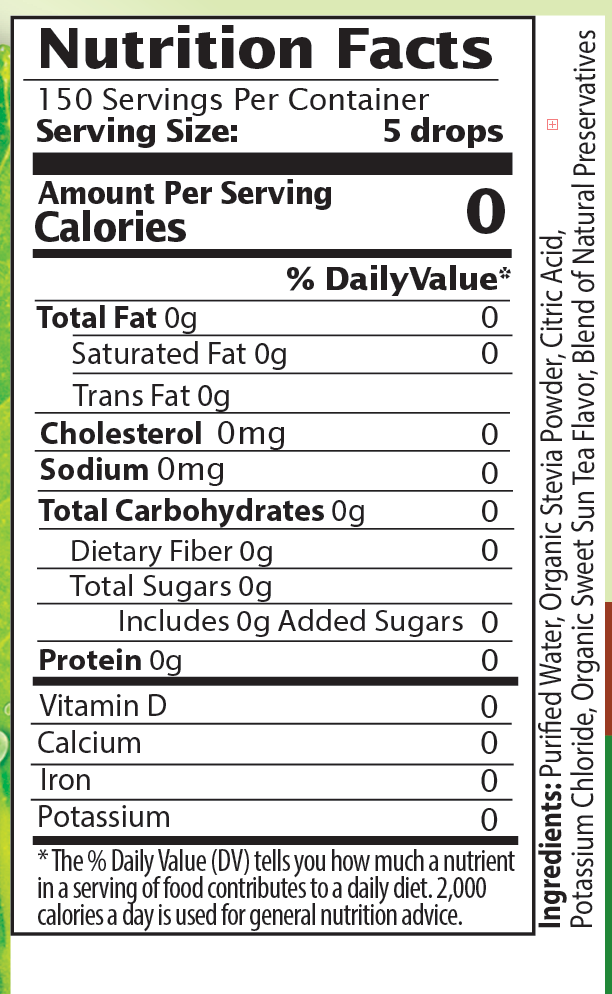 Sweet Sun Tea Stevia Liquid Drops