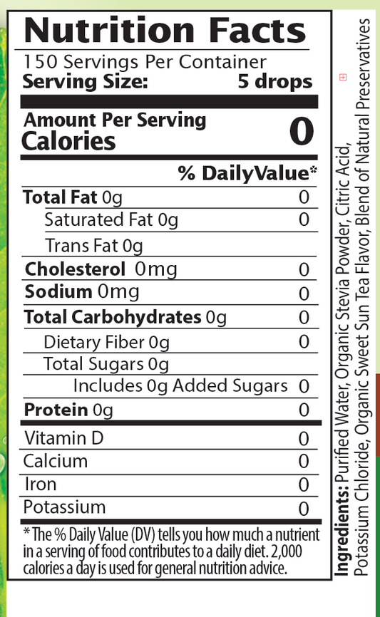 Sweet Sun Tea Stevia Liquid Drops