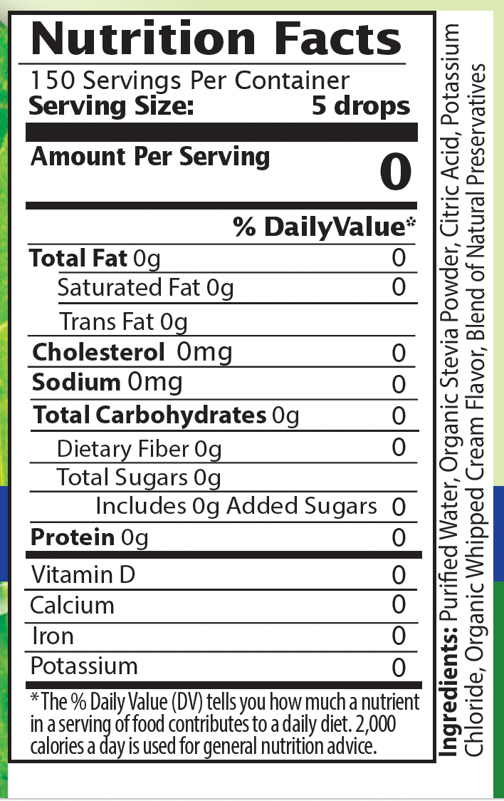 Whipped Cream Stevia Liquid Drops