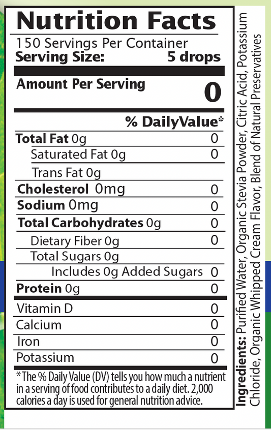 Whipped Cream Stevia Liquid Drops