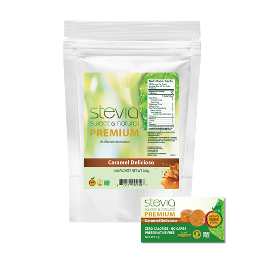 Caramel Delicioso Organic Caramel Stevia Powder in Packets