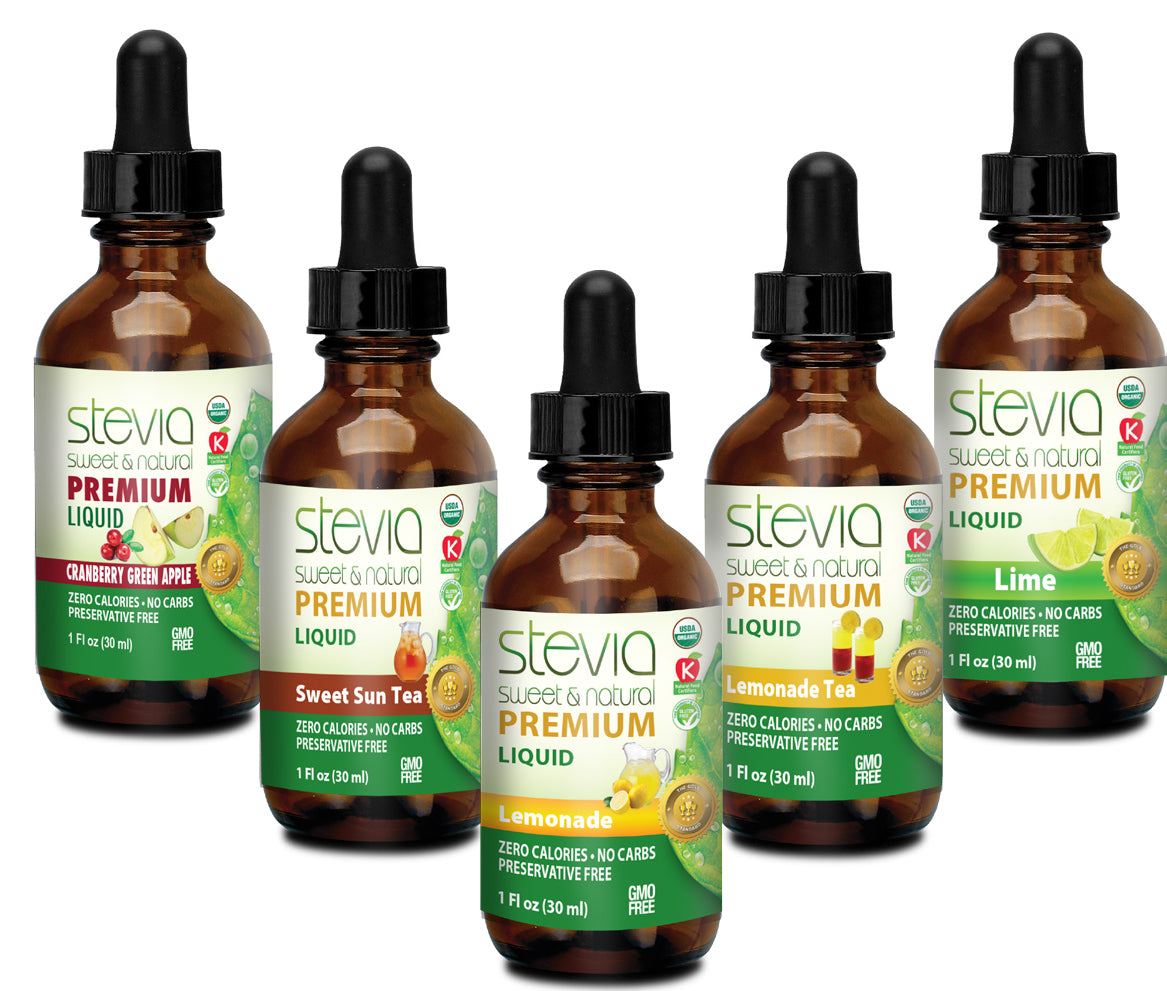 1oz Stevia Summer Flavors Bundle Special - Best Selling Stevia | All Natural Sugar Substitute | #1 Summer Flavors Package | Diabetic Friendly & Keto Friendly