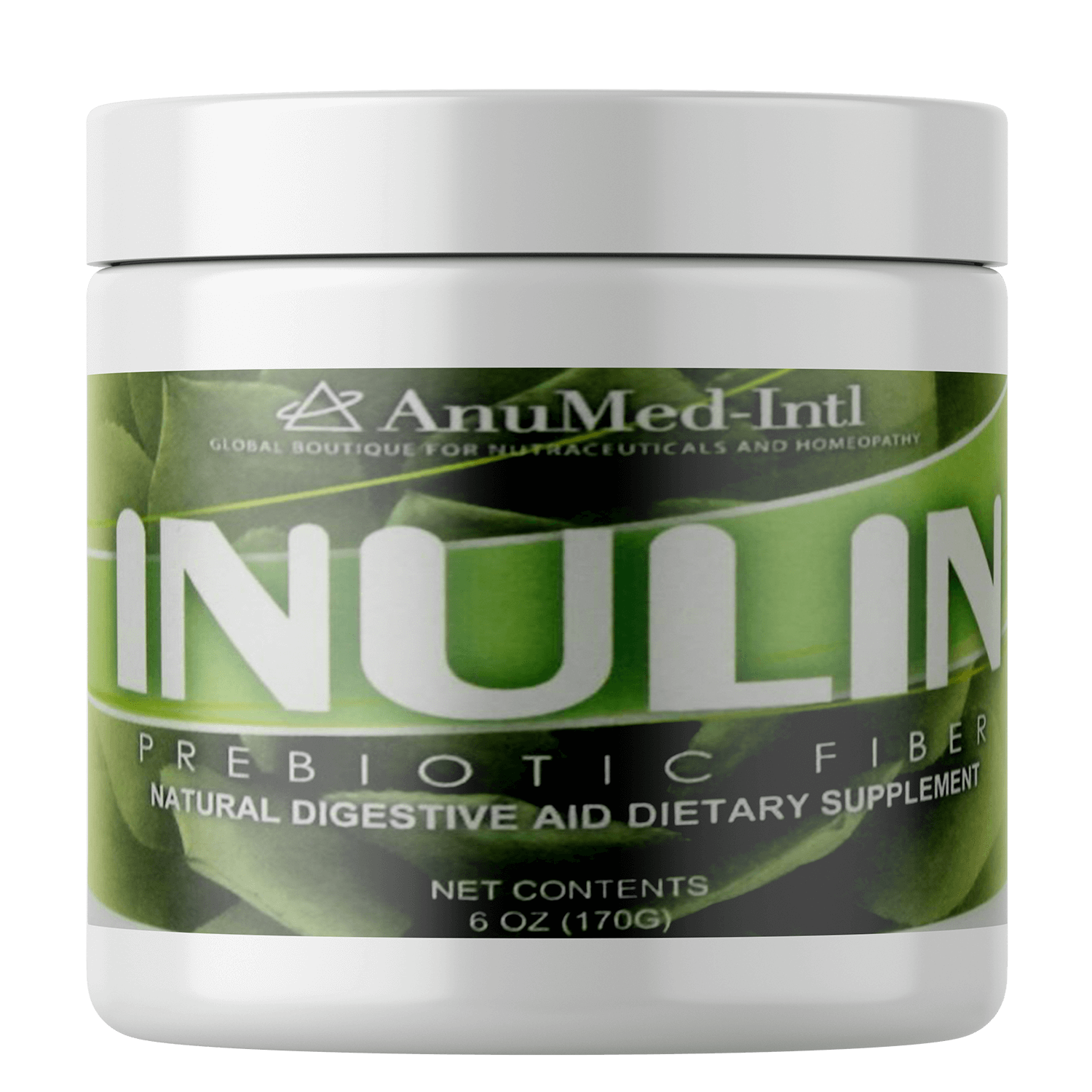 Anumed Inulin Prebiotic Fiber Premier Booster Powder. Superior for Healthy Digestive, Leaky Gut, Ease Gas Support, Essential Probiotics supplement, Gluten & Sugar-Free, NON-GMO, Keto Friendly, (6oz)