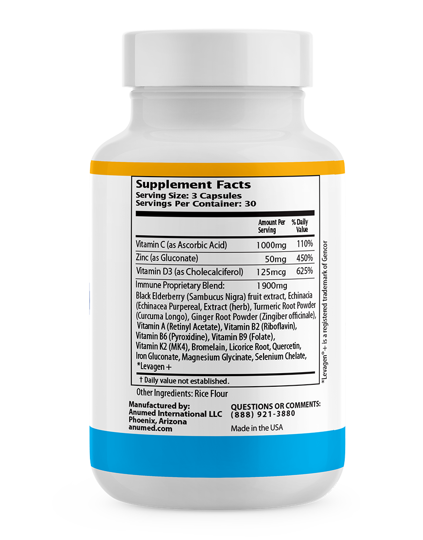 Immune Booster 90 Capsules • 21-IN-1 Immune Supporting Ingredients | May help body fight Illness| Ingredients for overall well being | Heart | Energy | Joints | Muscles | Essential Daily Vitamin D