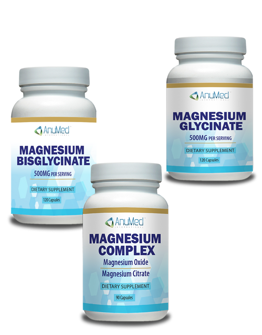 Magnesium 3 Pack - Magnesium Complex, Magnesium Glycinate, Magnesium Biglycinate