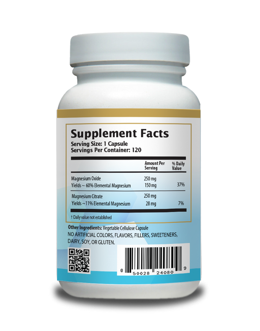 Magnesium 3 Pack - 120 Capsules in each bottle