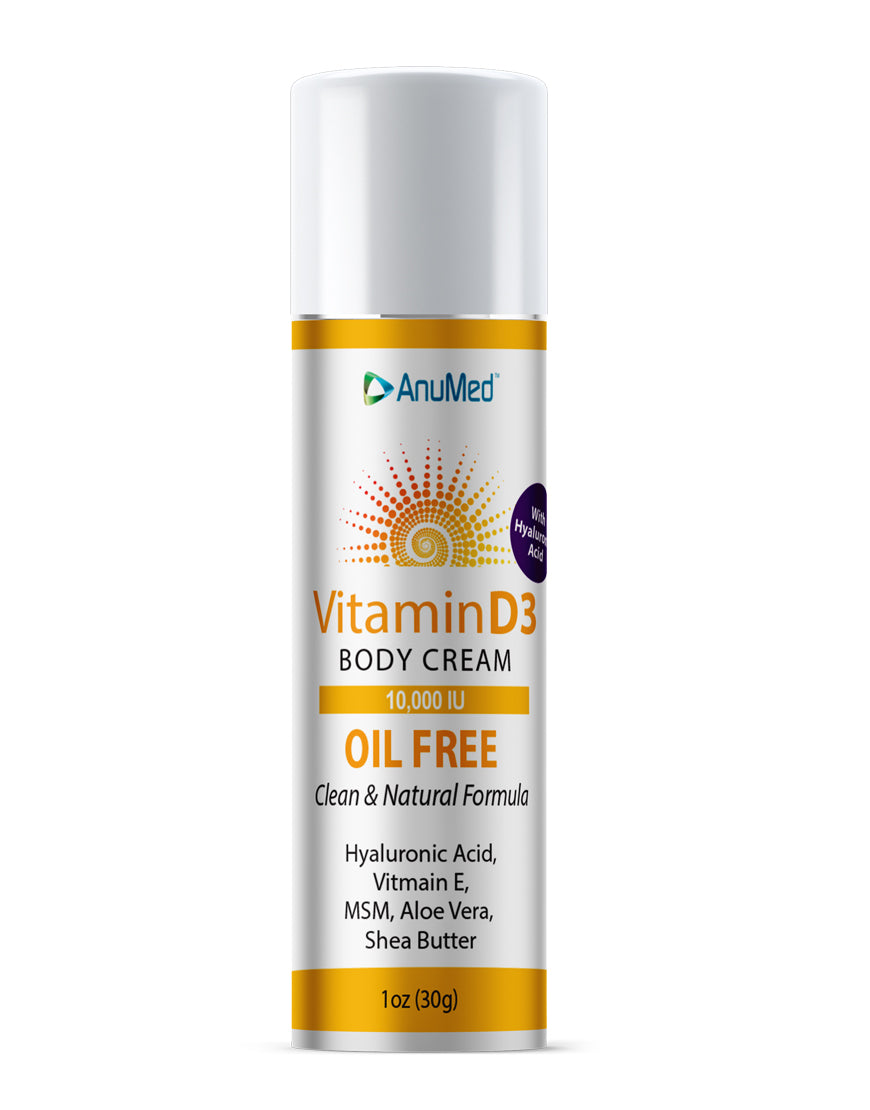 Vitamin D3 Cream 10,000IU- Oil Free Travel Size – 1 oz
