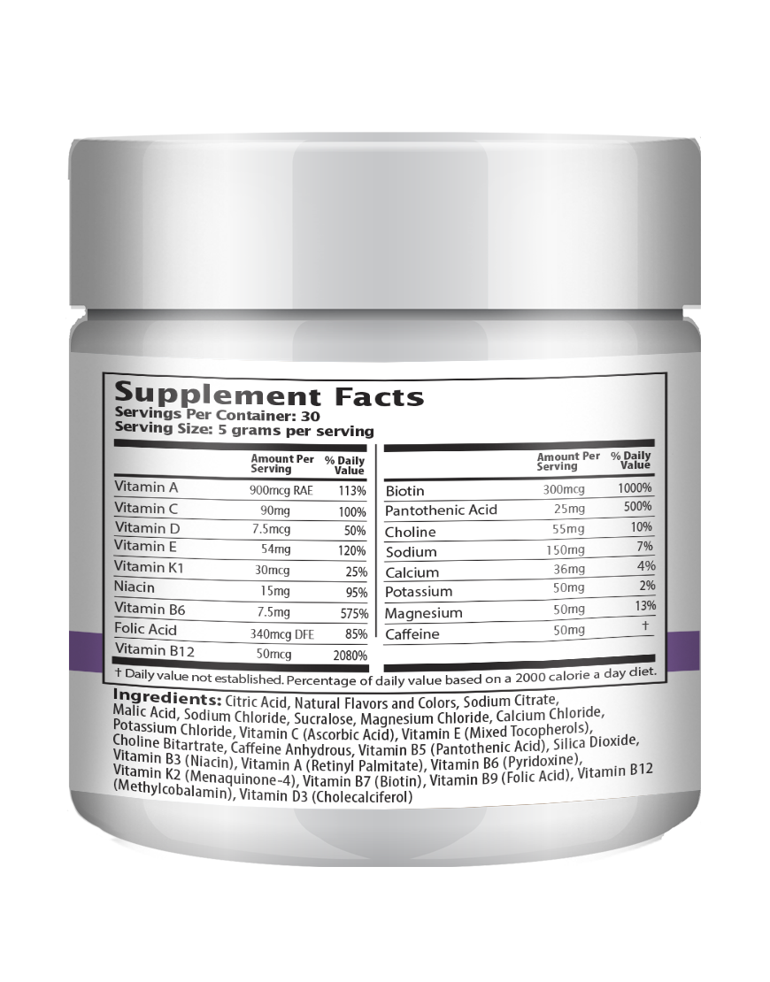 150g Booster Energy Mix - Grape Flavor