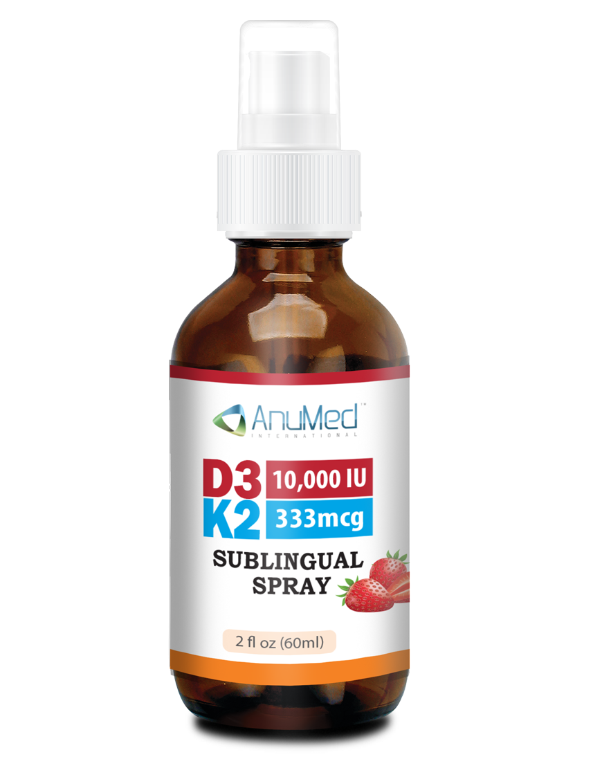 Vitamin D3+K2 10,000IU - Strawberry Flavor 2oz