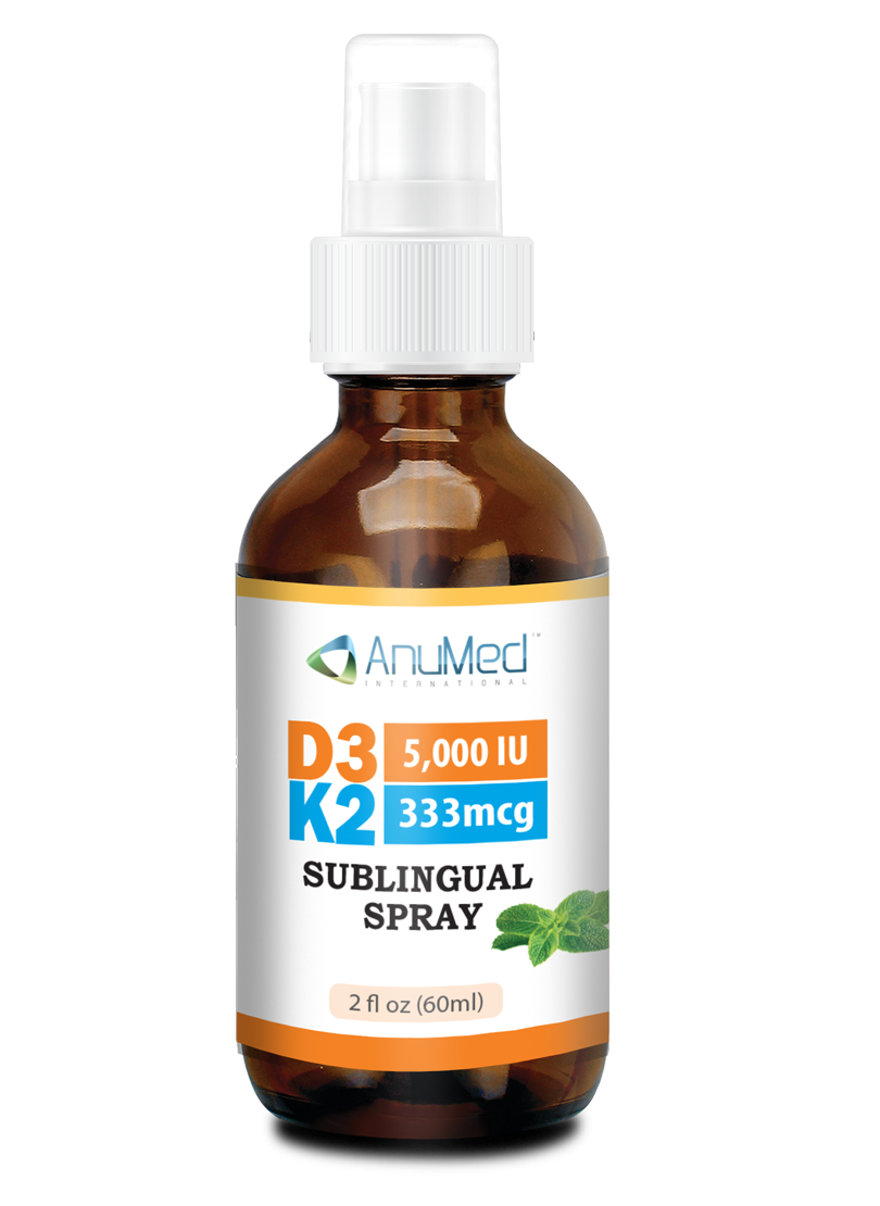 Vitamin D3+K2 5000IU Spray - Peppermint Flavor 2oz