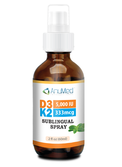 Vitamin D3+K2 5000IU Spray - Peppermint Flavor 2oz