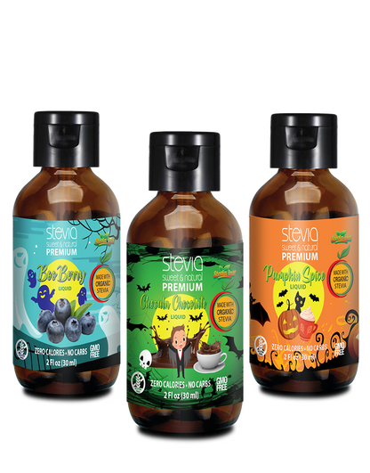 Spooktacular Premium Stevia Bundle - 2oz New Flip Top Bottles