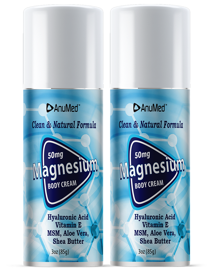 2 pack Magnesium Cream 3oz - with Hyaluronic Acid, Vitmain E, Shea butter - SAVE 20%