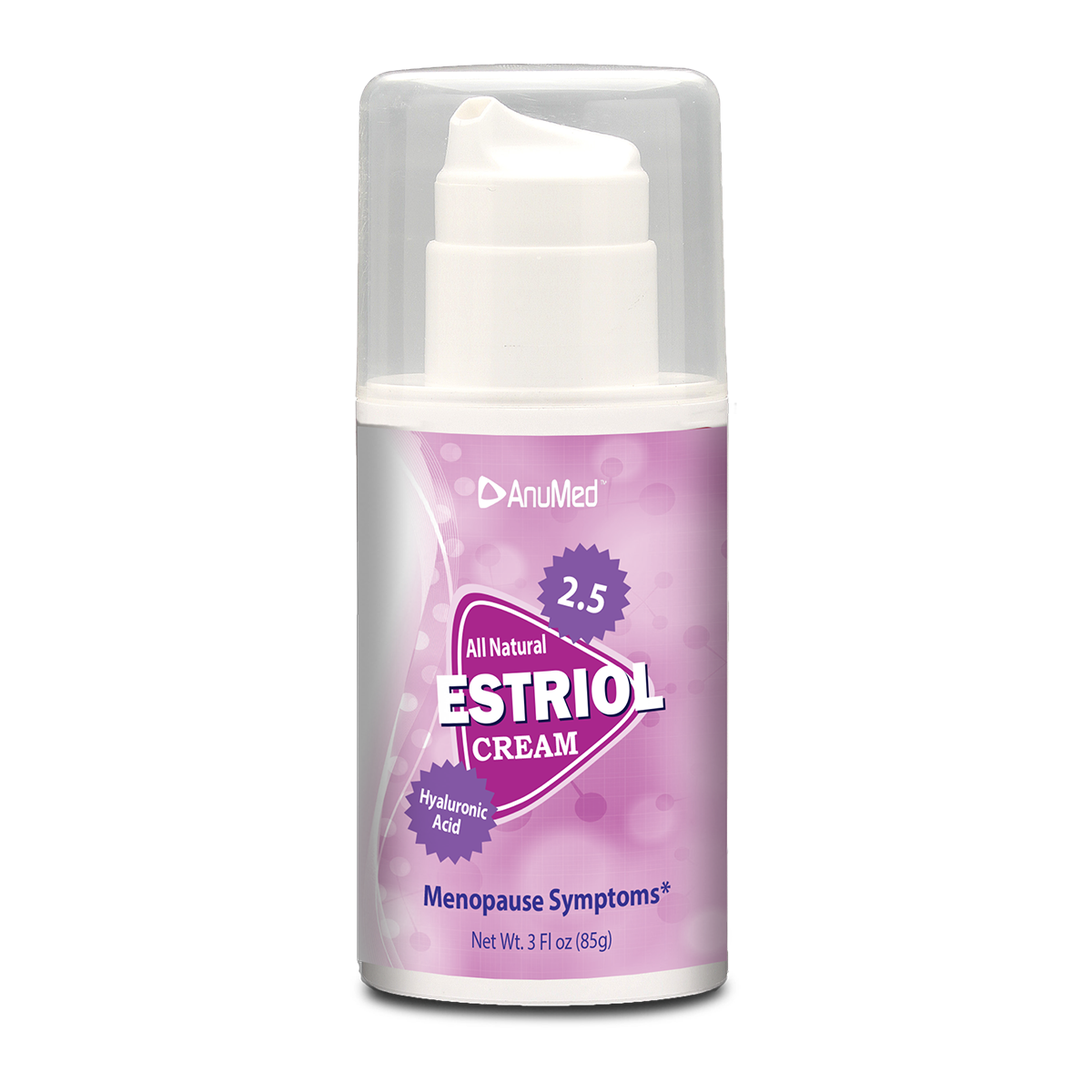 Natural Bioidentical Estriol Cream 2.5 with Hyaluronic Acid + vitamin E for Skin Care During Menopause Relief. Balancing Cream for Women (3oz)