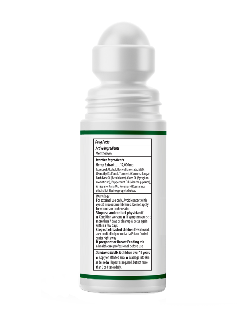 Hemp Roll-On 3oz NEW!