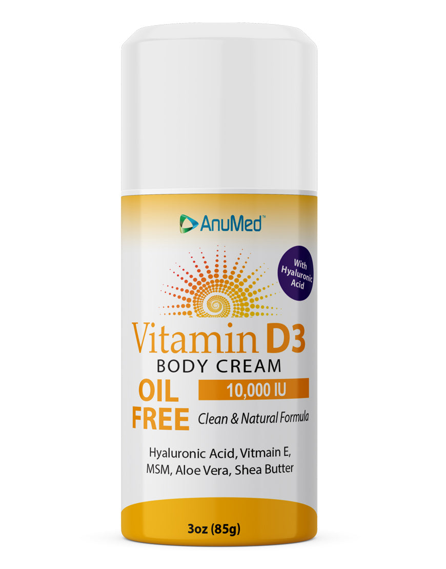 Vitamin D3 with Magnesium 10,000 IU (Oil-Free) Cream + Hyaluronic Acid