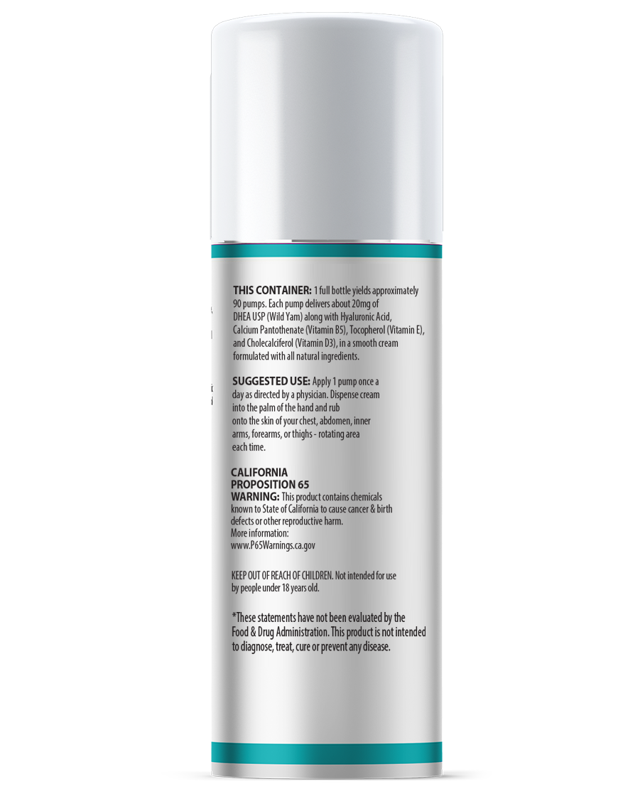 Natural Bioidentical ANU-dhea (Dehydroepiandrosterone) 20mg New Formula with Hyaluronic Acid + Vitamin E