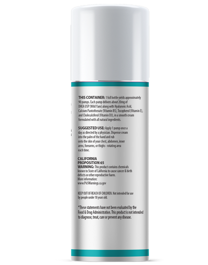 Natural Bioidentical ANU-dhea (Dehydroepiandrosterone) 20mg New Formula with Hyaluronic Acid + Vitamin E
