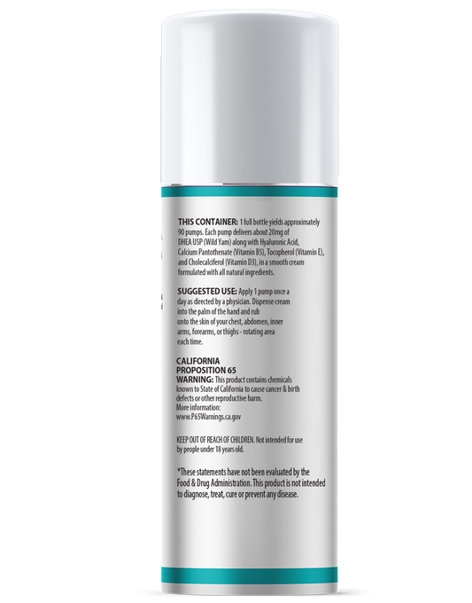 Natural Bioidentical ANU-dhea (Dehydroepiandrosterone) 20mg New Formula with Hyaluronic Acid + Vitamin E