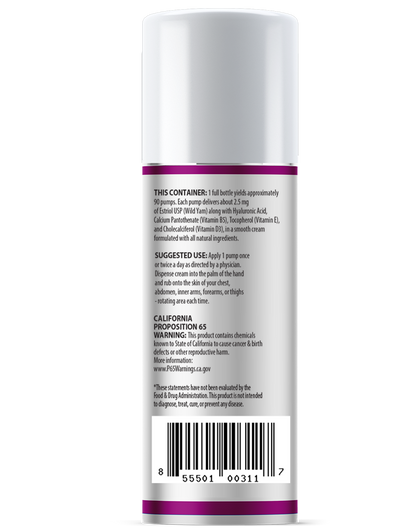 Natural Bio-identical ANU-est (Estriol) Body Cream 2.5mg New Formula with Hyaluronic Acid + Vitamin E