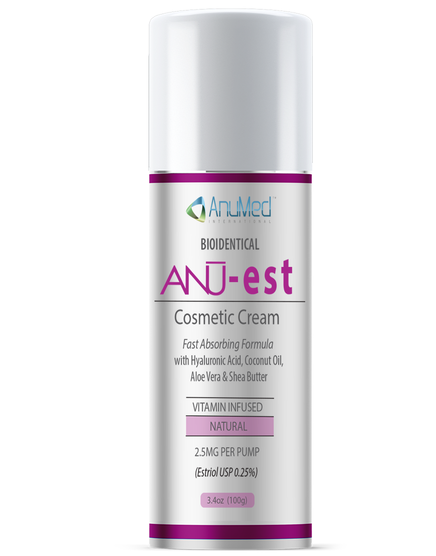 Natural Bio-identical ANU-est (Estriol) Body Cream 2.5mg New Formula with Hyaluronic Acid + Vitamin E