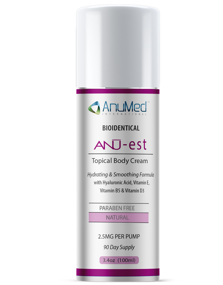 Natural Bio-identical ANU-est (Estriol) Body Cream 2.5mg New Formula with Hyaluronic Acid + Vitamin E