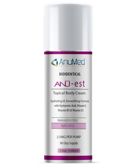 Natural Bio-identical ANU-est (Estriol) Body Cream 2.5mg New Formula with Hyaluronic Acid + Vitamin E