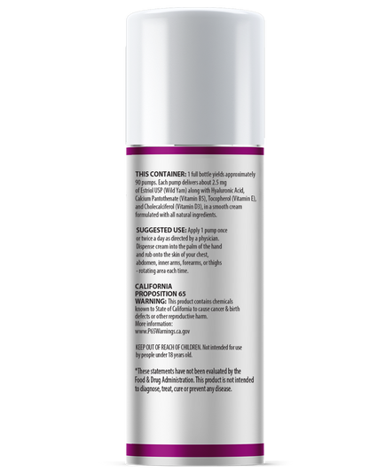Natural Bio-identical ANU-est (Estriol) Body Cream 2.5mg New Formula with Hyaluronic Acid + Vitamin E
