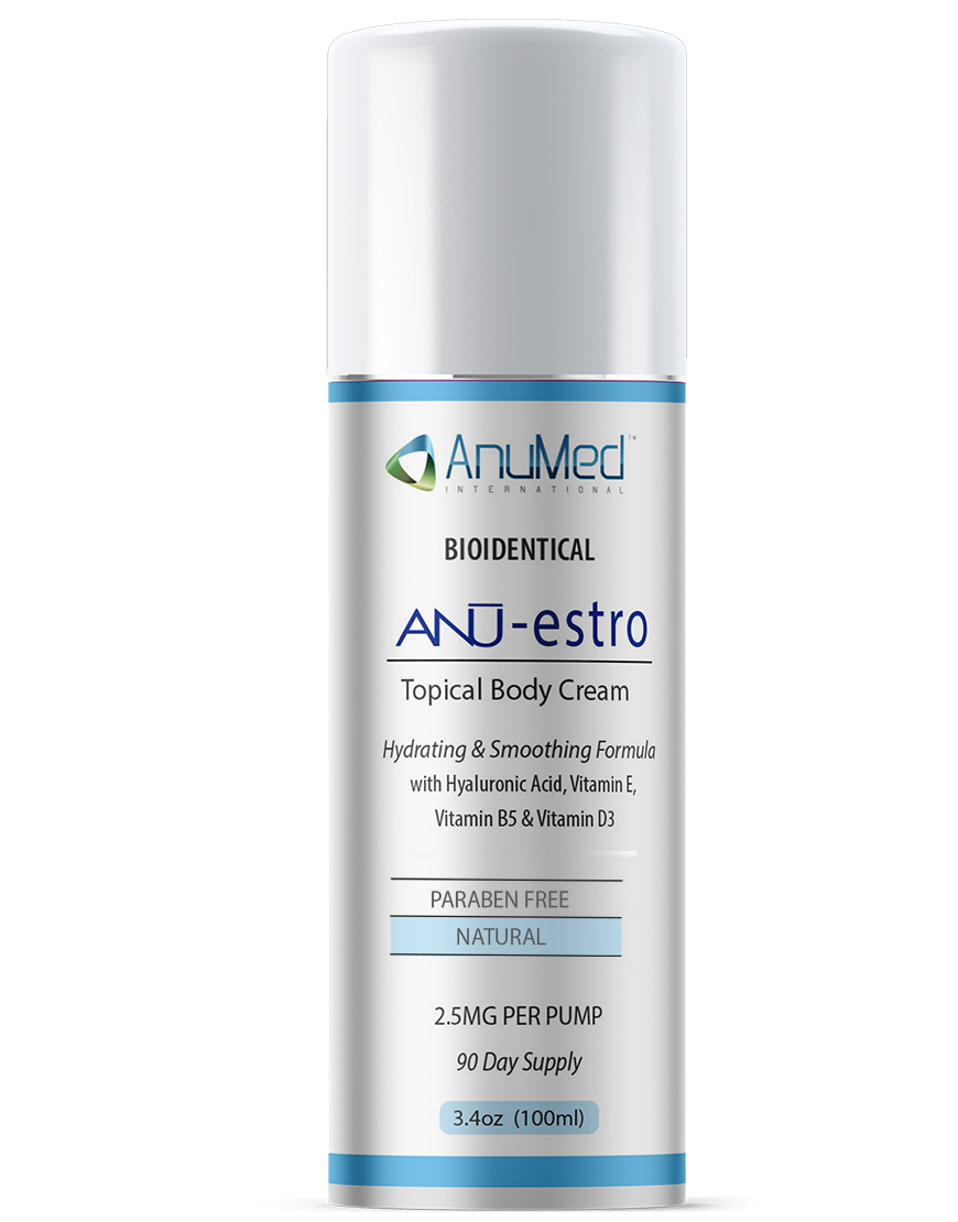 Natural Bio-identical ANU-estro 2.5mg Body Cream New Formula with Hyaluronic Acid + Vitamin E