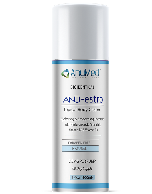 Natural Bio-identical ANU-estro 2.5mg Body Cream New Formula with Hyaluronic Acid + Vitamin E
